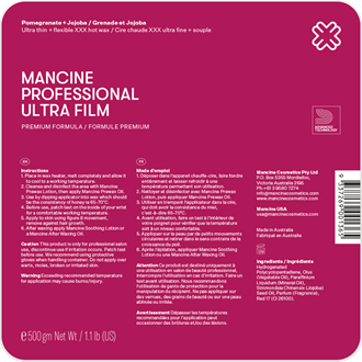 Mancine Hot Wax Ultra Film Pomegranate & Jojoba - 500g
